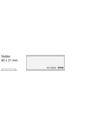 Stebler Briefkastenschild 60 x 21 mm, Alu farblos