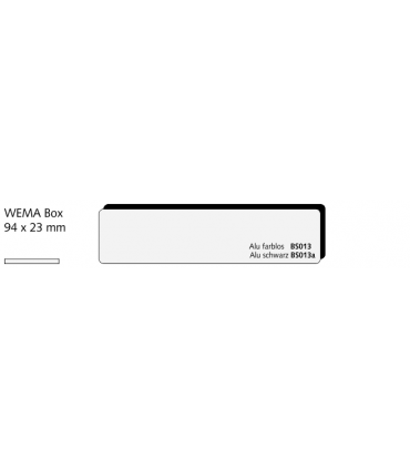 WEMA Box Briefkastenschild 94 x 23 mm, Alu farblos