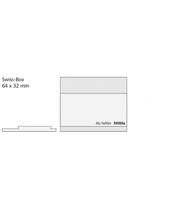 Swiss-Box delux 64 x 32 mm, Alu silber