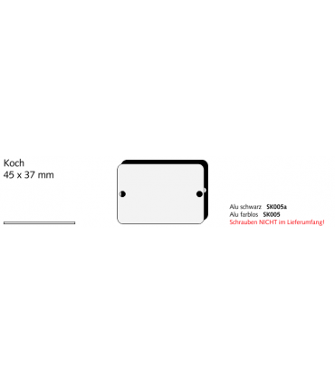 KOCH Sonnerieschild 45 x 37 x 1.0 mm, Alu farblos matt