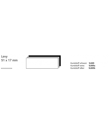 LEVY Sonnerieschild 51 x 17 mm, Kunststoff schwarz