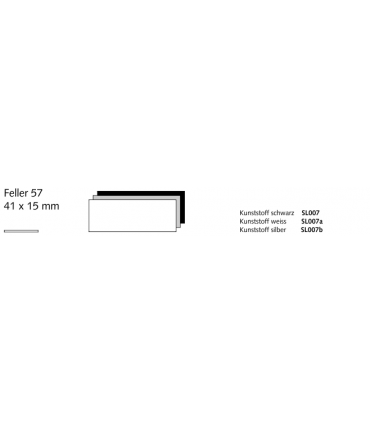 Feller 57 Sonnerieschild 41 x 16 mm, Kunststoff schwarz
