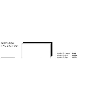 Feller Edizio Sonnerieschild 58 x 27 mm, Kunststoff schwarz