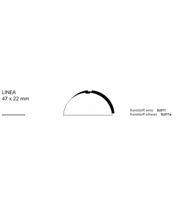 LINEA Sonnerieschild 47 x 22 mm, Kunststoff weiss