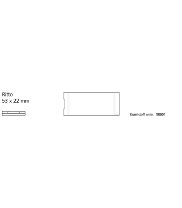 Ritto Sonnerieschild 53 x 22 mm, Kunststoff milchig weiss