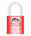 Liebesschloss mit Ring + Text