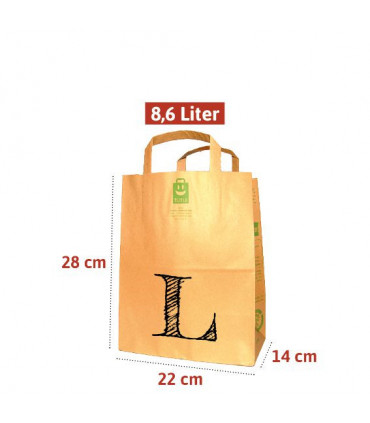 BIO-Tragtasche, M, Grösse 4 Liter, 22 x 18.5 x 9.7 cm