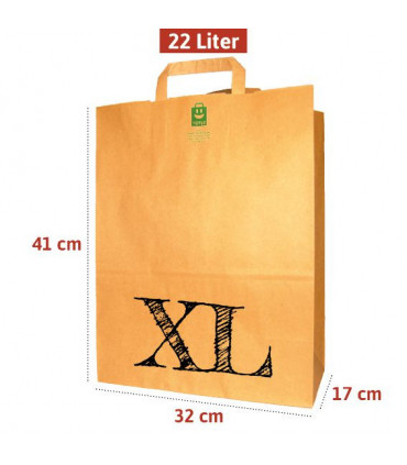 BIO-Tragtasche, M, Grösse 4 Liter, 22 x 18.5 x 9.7 cm