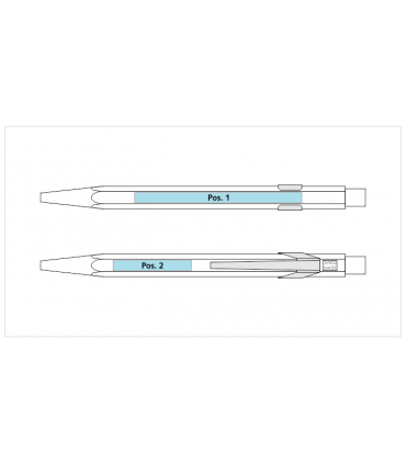 CARAN d'ACHE Kugelschreiber 849 Metal-X Line, weiss
