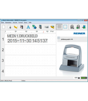 jetStamp graphic 970, Elektronikstempel Modell 970
