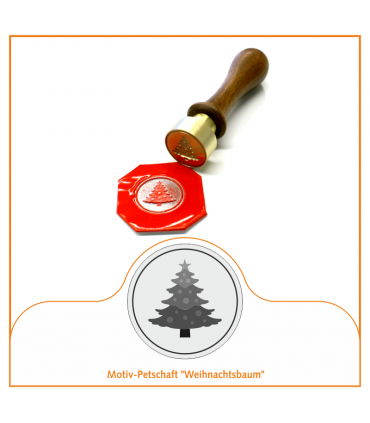 Petschaft mit Weihnachtsbaum Sujet