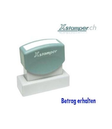 Xstamper Betrag erhalten, blau