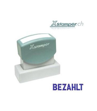 Xstamper BEZAHLT, blau