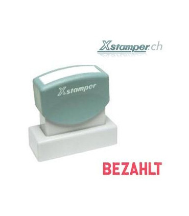 Xstamper BEZAHLT, rot