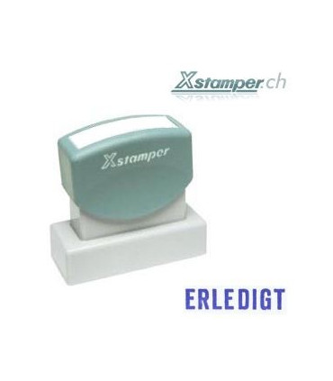 Xstamper ERLEDIGT, blau