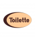 Holz-Piktogramm Toilette, Grösse oval ca. 120 x 70 mm