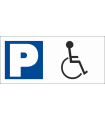 Parkplatzbeschriftung Behindertenparkplätze,  220 x 100 mm
