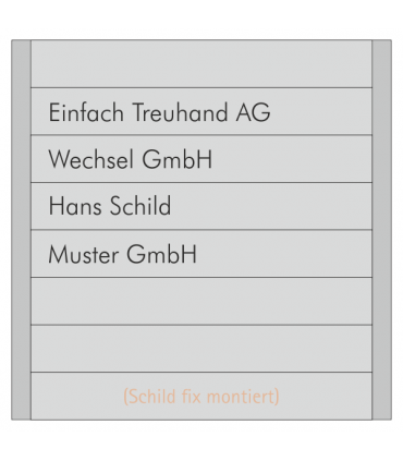 Mehrteiliges Kleinschild 6-teilig