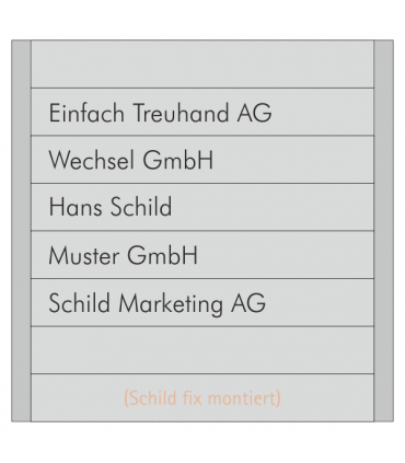 Mehrteiliges Kleinschild 6-teilig