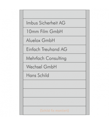 Mehrteiliges Kleinschild 6-teilig