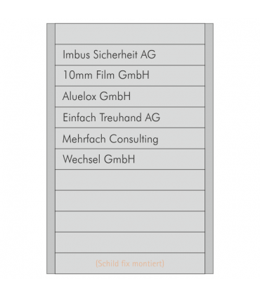 Mehrteiliges Kleinschild 6-teilig