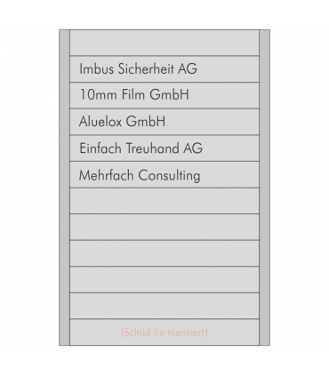 Mehrteiliges Kleinschild 6-teilig