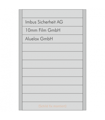 Mehrteiliges Kleinschild 6-teilig