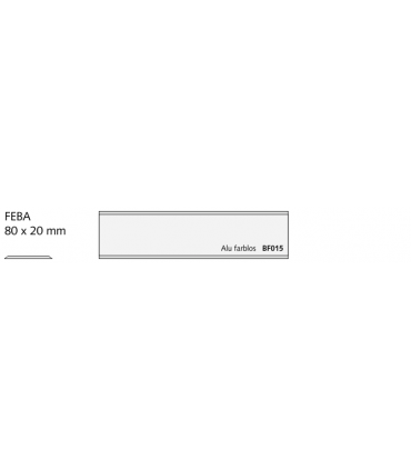 FEBA Alumhaus Briefkastenschild 80 x 20 mm, Alu farblos